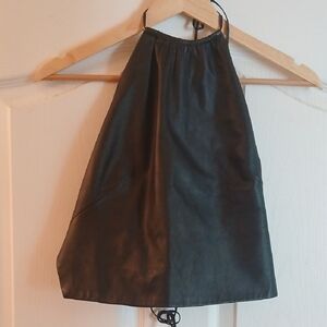 Laundry By Shelli Segal Black A-Line Crop Top Work